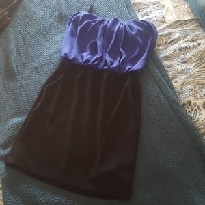 Strapless mini dress